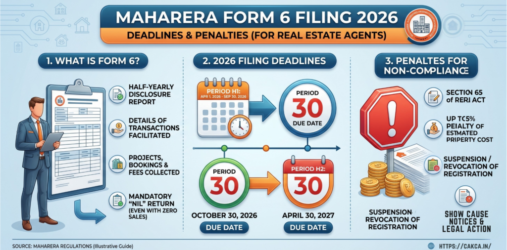 MahaRERA Form 6 Filing 2026: Deadlines & Penalties